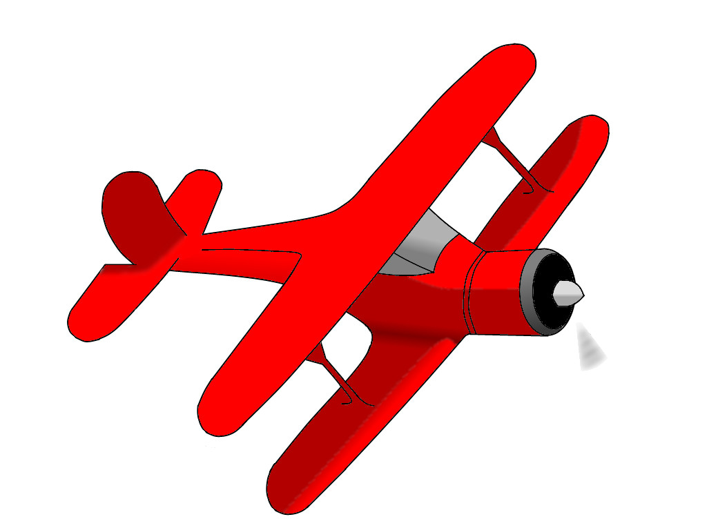 Cartoon Biplane